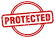 protected stamp. protected round vintage grunge sign. protected