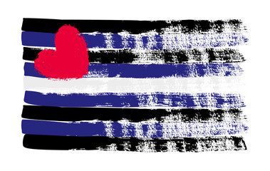 Wall Mural - Grunge Leather, Latex and BDSM Pride flag. Vector illustration Symbol of gay. LGBT movement. LGBTQ community.