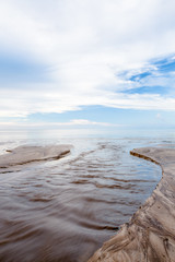 Wall Mural - Golden light at beach in Borneo Bako national park Malaysia