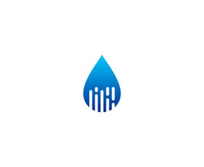 Wall Mural - Water drop logo