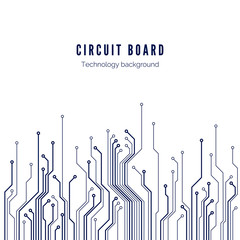 Wall Mural - Hardware communication concept. Circuit board structure. Abstract technology background. Vector illustration