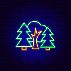 Wall Mural - Forest Neon Sign