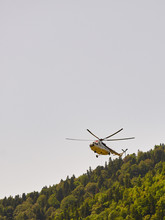 Movement Of Goods In The Mountains By Helicopter