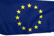© OLEKSII - Europe union flag of silk with copyspace for your text or images.
