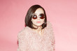© Sergey Chumakov - young female fashion model in pink total look on pink background