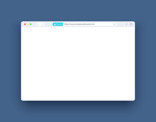Wall Mural - secure web browser template, internet seach confidential and data protection. web browser with https