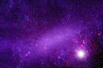 Wall Mural - Deep space, purple with stars and nebulae. Elements of this image were furnished by NASA.