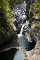 Canvas Print - Frutillar waterfall in Radal 7 cups in the region of Maule Chile