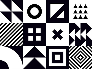 Poster - Minimal Geometric pattern vector design. Minimalistic geometrical background. Simple background with shapes.