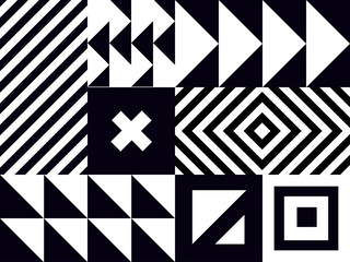 Poster - Minimal Geometric pattern vector design. Minimalistic geometrical background. Simple background with shapes.