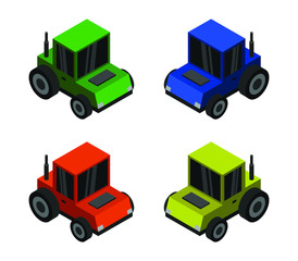 Wall Mural - isometric tractor