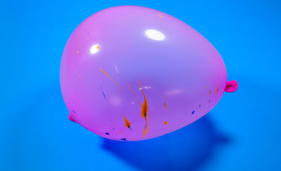 colorful balloon isolated on a blue background