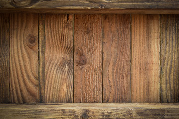 Wall Mural - brown wood barn texture background of timber case box from old wooden plank pallet weathered