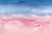 Blue And Pink Water Color And Gradient And White With Colorful Grunge Texture And Abstract Vintage Dirty