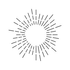 Wall Mural - sunburst circle white background isolated stock vector