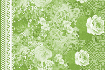  vintage floral background with flowers