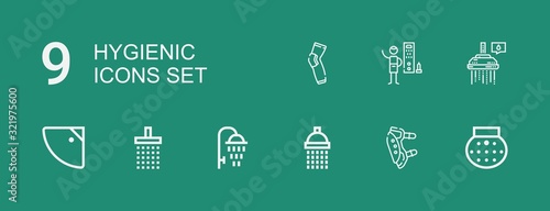 Cuadros en Lienzo Editable 9 hygienic icons for web and mobile