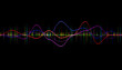 © sanee - Audio digital equalizer technology, pulse musical.abstract of sound wave , light frequencies or bright equalizer . Neon colorful digital musical bar for technology concept