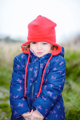 Wall Mural - portrait of a beautiful girl in winter