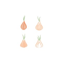 Wall Mural - Garlic illustration logo icon vector