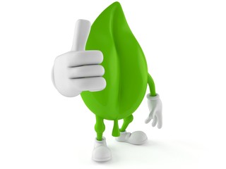 Sticker - Leaf character with thumbs up