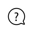 © vectorwin - the quiz question answer to the icon vector. Thin line sign. Isolated contour symbol illustration