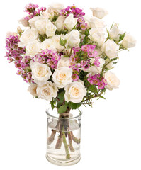 Poster - Lovely bouquet with white roses