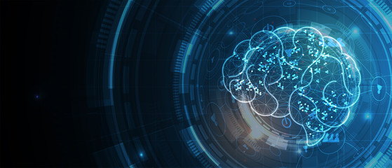 Conceptual technology illustration of artificial intelligence