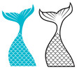 Mermaid tail design (vector illustration)