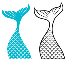 Mermaid Tail Design (vector Illustration)