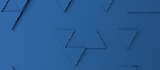 Wall Mural - Abstract modern classic blue triangle background