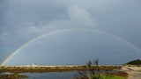 Fototapeta Tęcza - Rainbow over Sardinia