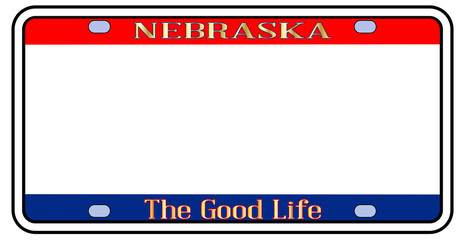 Poster - Blank Nebraska License Plate