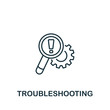 Troubleshooting icon from customer service collection. Simple line element Troubleshooting symbol for templates, web design and infographics