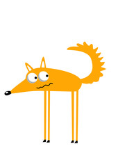 Sticker - Illustration of funny cartoon fox