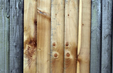 Wooden Fence With Vertical Boards 