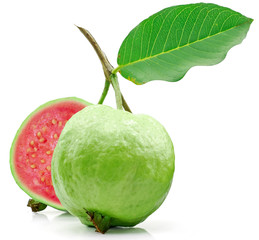 Guava fruit isolated on white background