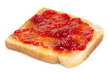 Toast With Butter And Jam.