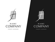 Brand Logo Curved Wavy Line In The Shape Of The Letter F Trademark Logo In The Frame For Business Card Branding Corporate Identity Modern Elegant Logo Template For Beauty Industry Vector Brand Icon