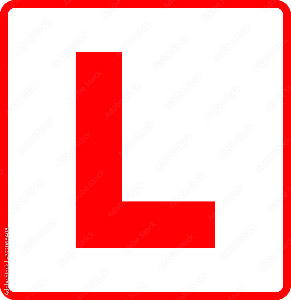 learner driver car icon Stock Vector | Adobe Stock