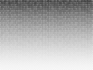 Vector Abstract Background, Black and White Illustration, Binary Code, Matrix Data Concept.
