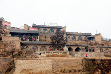 Wall Mural - Shanxi Mountain Village Architectural Scenery in China