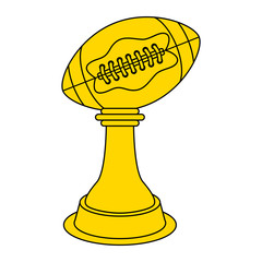 Wall Mural - american football sport balloon trophy