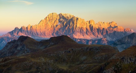 Poster - Evening view of Mount Civetta