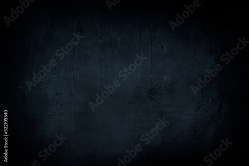 Fotomural dark blue grunge background or texture with black vignette borders