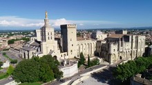 Aerial View Of Palace Of Popes, Avignon, Listed As World Heritage By UNESCO