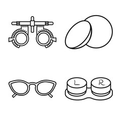 Poster - Vector illustration of correction and optometry icon. Set of correction and vision stock symbol for web.