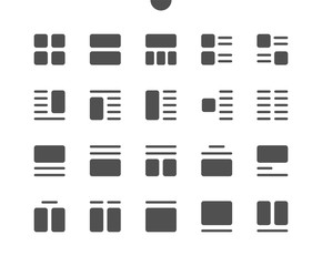 Layout v4 UI Pixel Perfect Well-crafted Vector Solid Icons 48x48 Ready for 24x24 Grid for Web Graphics and Apps. Simple Minimal Pictogram