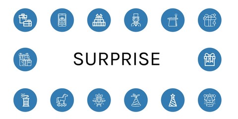 Canvas Print - surprise simple icons set