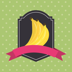 Poster - fresh banana fruit healthy icon